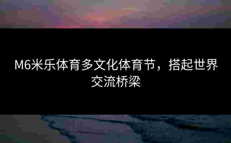 M6米乐体育多文化体育节,搭起世界交流桥梁 M6米乐体育多文化体育节,搭起世界交流桥梁