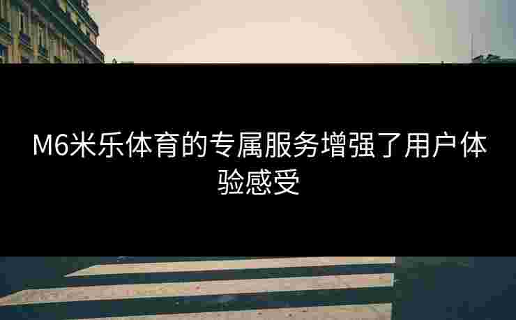 M6米乐体育的专属服务增强了用户体验感受