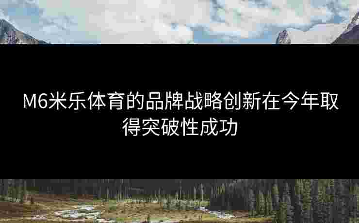 M6米乐体育的品牌战略创新在今年取得突破性成功 M6米乐体育的品牌战略创新在今年取得突破性成功