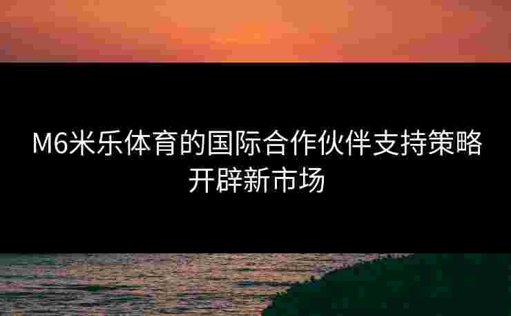 M6米乐体育的国际合作伙伴支持策略开辟新市场