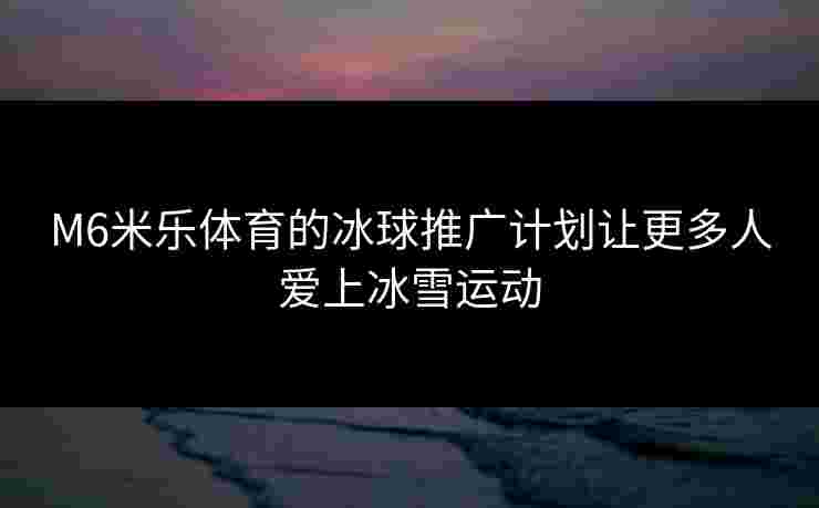 M6米乐体育的冰球推广计划让更多人爱上冰雪运动 M6米乐体育的冰球推广计划让更多人爱上冰雪运动