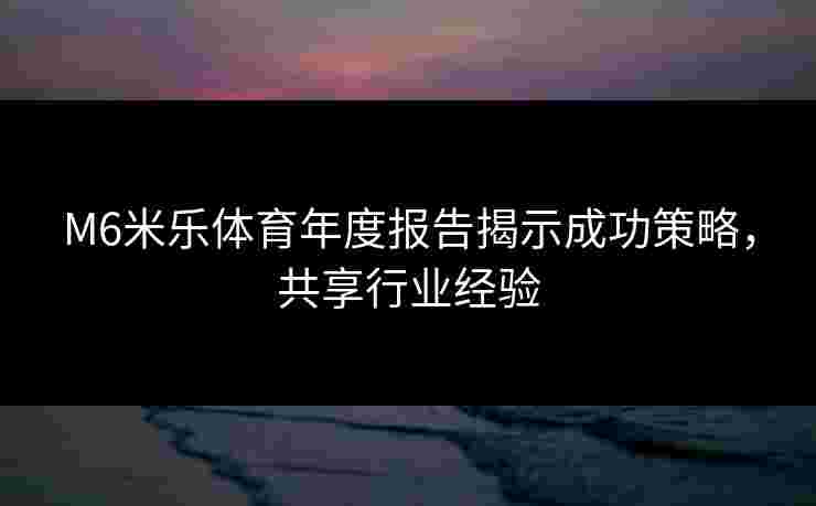 M6米乐体育年度报告揭示成功策略，共享行业经验